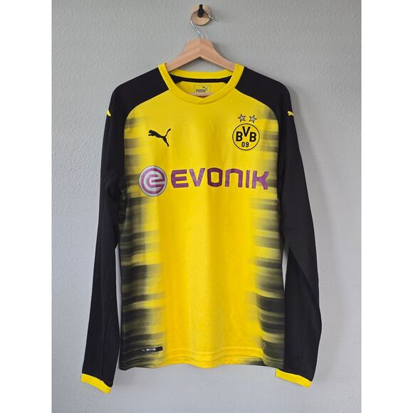 BVB Dortmund 16-18 Sample Jersey LS Puma M Rare Gradient Evonik Kit NWOT Soccer - Picture 1 of 9